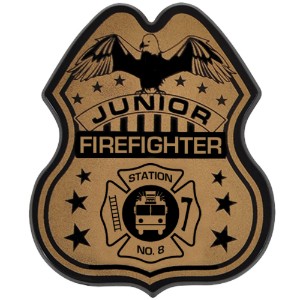 Junior Firefighter Badge, Direct Print - AK5706