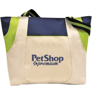 Limited Edition Navy/Lime Double Pocket Trio Tote - Closeout, On Sale! - CT1653