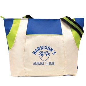Limited Edition Royal/Lime Double Pocket Trio Tote - Closeout, On Sale! - CT1655