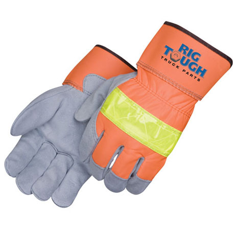 Product Photo 1 Safety Split Leather 3M™ Scotchlite™ Work Gloves
