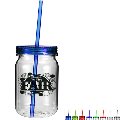 Product Photo 1 Plastic Mason Jar Tumbler, 24oz.