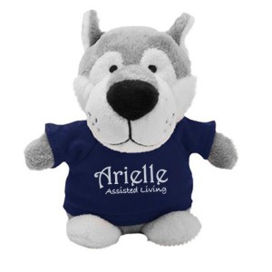 Wolf Plush Bean Bag Buddy, 7" - VT5716