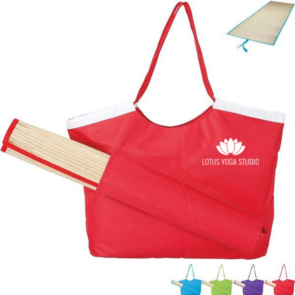 Product Photo 1 Beachfront 600D Polyester Tote & Straw Mat