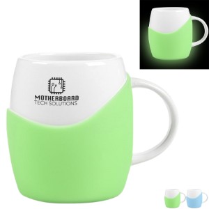Rotunda Ceramic Mug w/Glow in the Dark Grip, 12oz. - GN1729