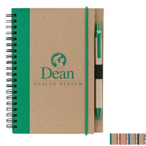 Recycled Notebook & Pen, 5-1/2" x 7-1/8" - LG3098