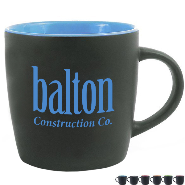 Product Photo 1 Café Two-Tone Matte Black Ceramic Mug, 12oz.
