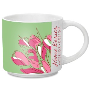 Metro White Ceramic Mug, 14oz. - XP1016