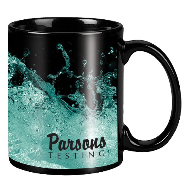 Product Photo 1 Classic Black C-Shaped Handle Mug, 11oz.