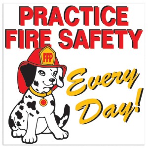 Practice Fire Safety Every Day Temporary Tattoo, Stock - FS4000