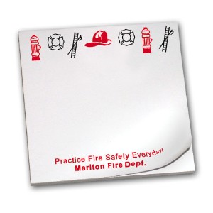 Practice Fire Safety Everyday, 25 Sheet Sticky Pad - SPC250
