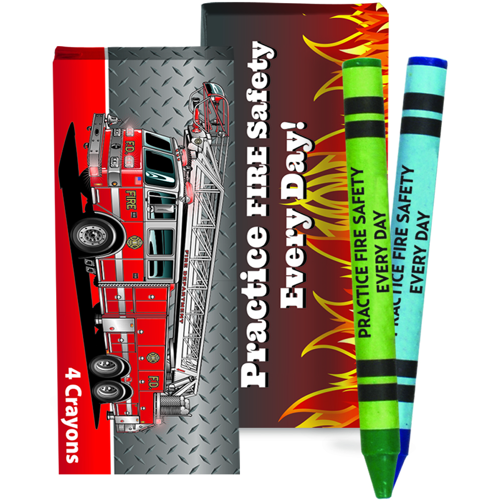 Product Photo 1 Four Pack Crayons, Practice Fire Safety Every Day, Stock