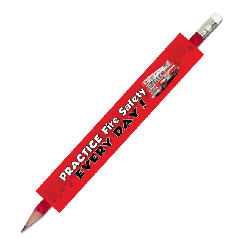 Product Photo 1 Practice Fire Safety Every Day Fire Truck Pencil, Stock