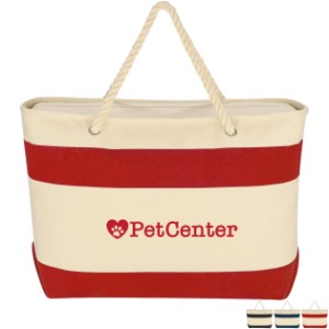 Large Cruising Cotton Canvas Tote - HT8112