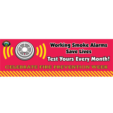 Product Photo 1 Working Smoke Alarms Save Lives, Heavy Duty Banner, 2' x 6'