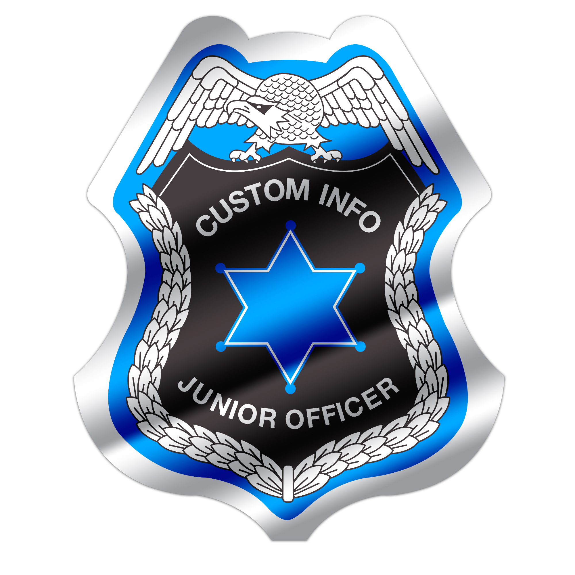 Product Photo 1 Junior Police Officer Foil Sticker Badge, Custom