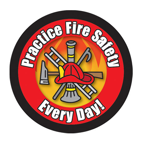 Product Photo 1 Practice Fire Safety Every Day Scramble Sticker Roll, Stock
