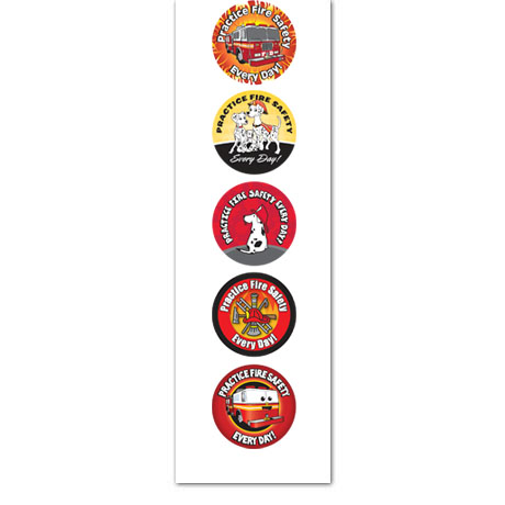 Product Photo 1 Practice Fire Safety Every Day Assorted Sticker Roll, Stock