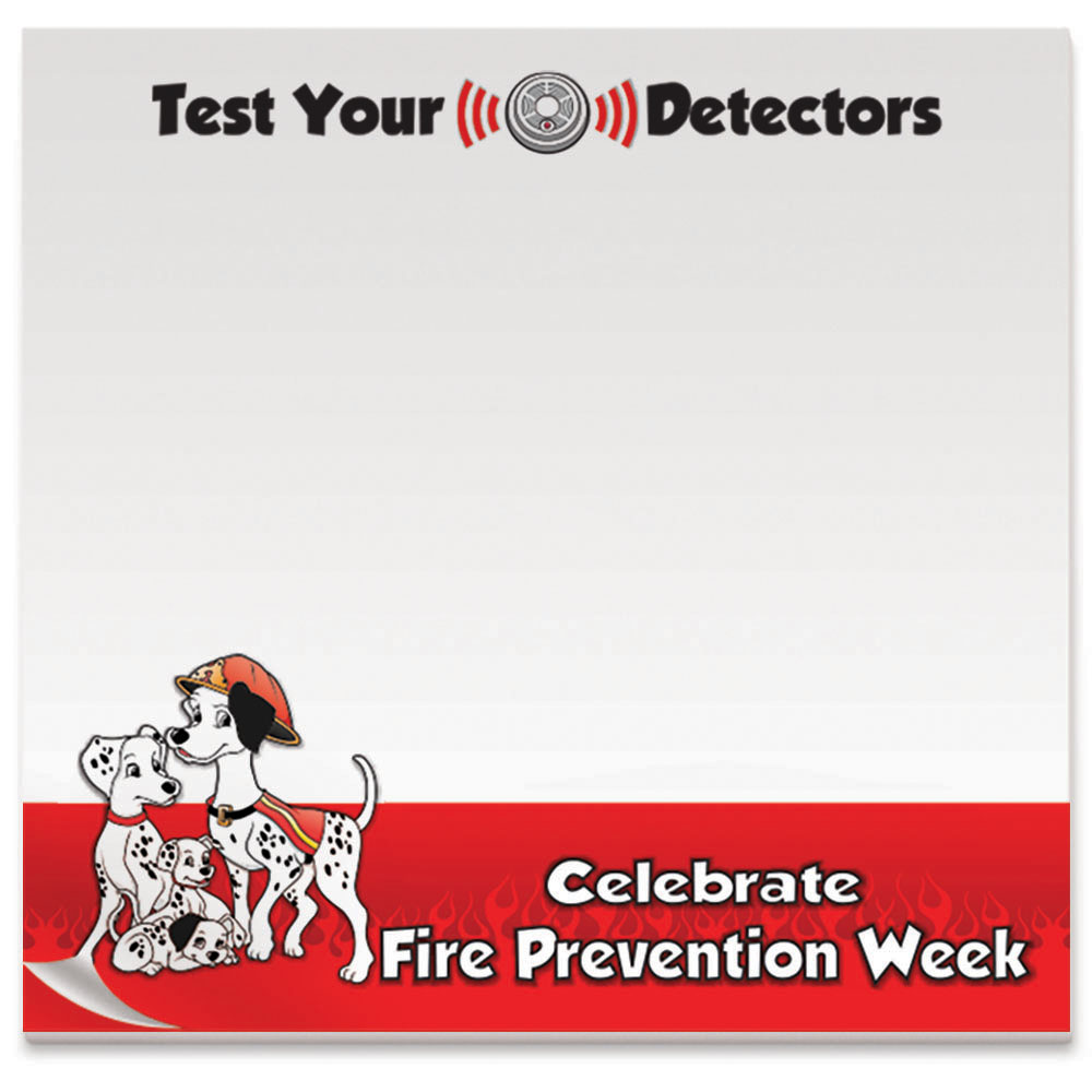 Product Photo 1 BIC® Adhesive 25 Sheet Notepad, Test Your Detectors, 3" x 3"