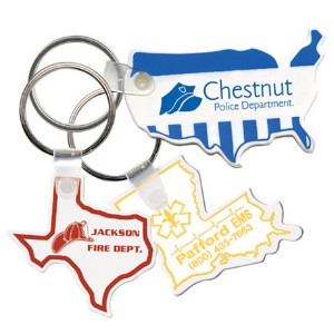 Soft Vinyl Key Tags, State Shapes - TAG700