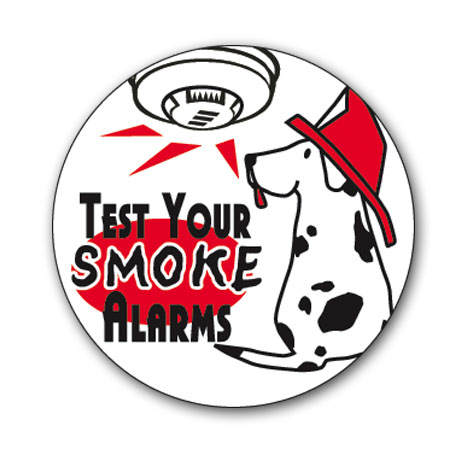 Product Photo 1 Test Your Smoke Alarms Sticker Roll, Stock