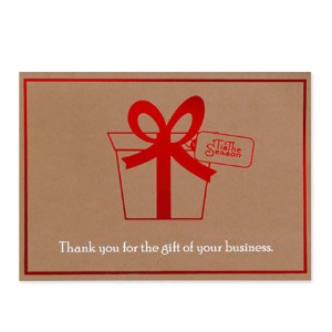 Thank You for the Gift of Your Business Holiday Greeting Card - WA1060