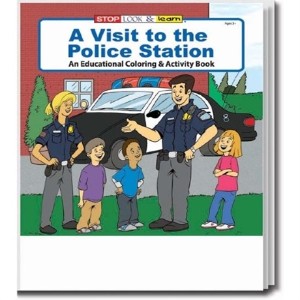 A Visit to the Police Station Coloring Book, Stock - CLB836