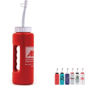 Grip Bottle with Flexible Straw, 32 oz., BPA Free - AK6040