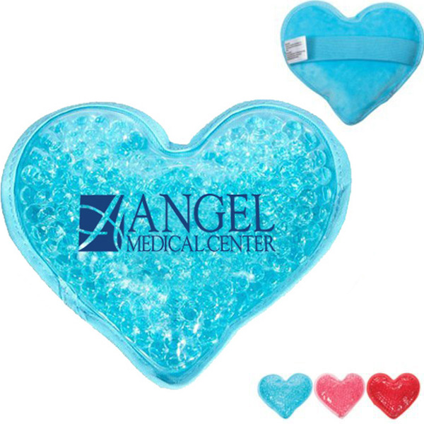 Product Photo 1 Plush Aqua Pearls Heart Deluxe Hot & Cold Pack