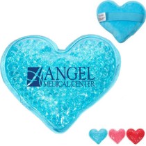 Plush Aqua Pearls Heart Deluxe Hot & Cold Pack
