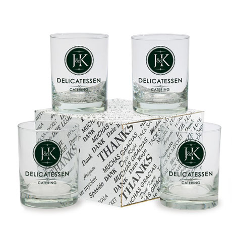 Product Photo 1 Double Old Fashion "Thank You" Four-Glass Set