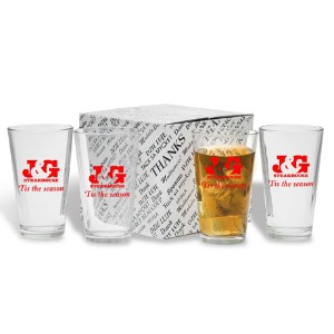 Pint Glass Four-Piece "Thank You" Set - GA1963