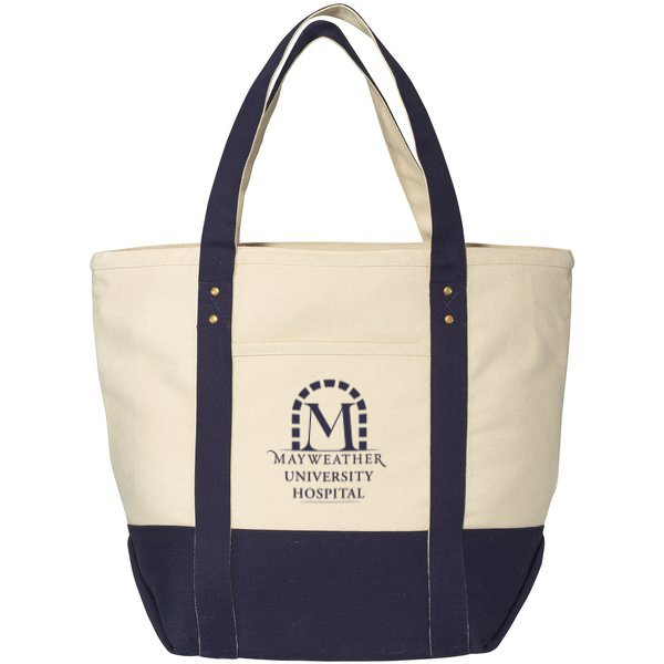 Product Photo 1 Seaside Zippered Cotton Tote, 16oz.
