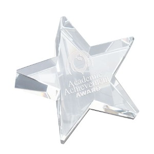 Crystal Rising Star Paperweight - GA1859