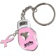 Pink Ribbon Boxing Glove Keychain