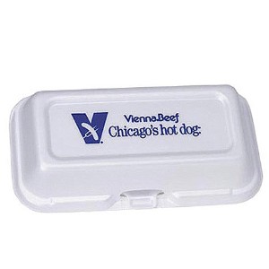 Hot Dog Foam Hinged Take Out Container - TN1125