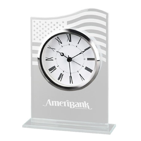 Product Photo 1 Patriotic Glass Desk Clock