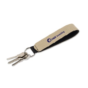 Burlap-Neoprene Wrist Strap Key Holder - NM3015