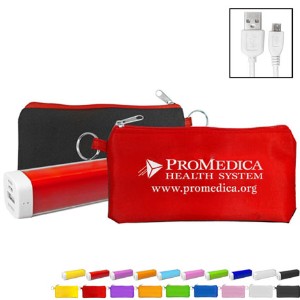 Colorful Power Bank with Pouch, 2200 mAH - AL1405