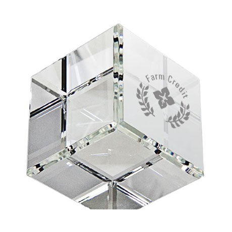 Product Photo 1 Standing Crystal Cube Paperweight
