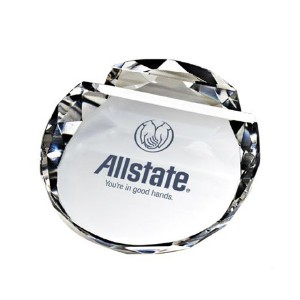 Crystal Paperweight Card Holder - MY2600