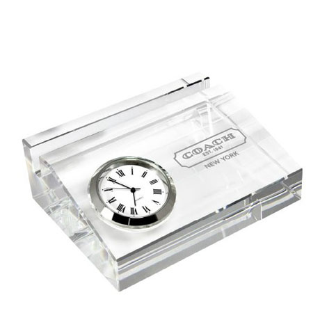 Product Photo 1 Crystal Card Holder w/ Clock