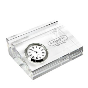 Crystal Card Holder w/ Clock - MY2605