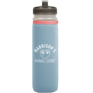 Neoprene Sleeve Sports Bottle, Push Pull Cap, 22oz. - NM1255