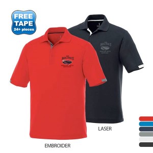 Kiso Men's Textured Knit Performance Polo - TM3004