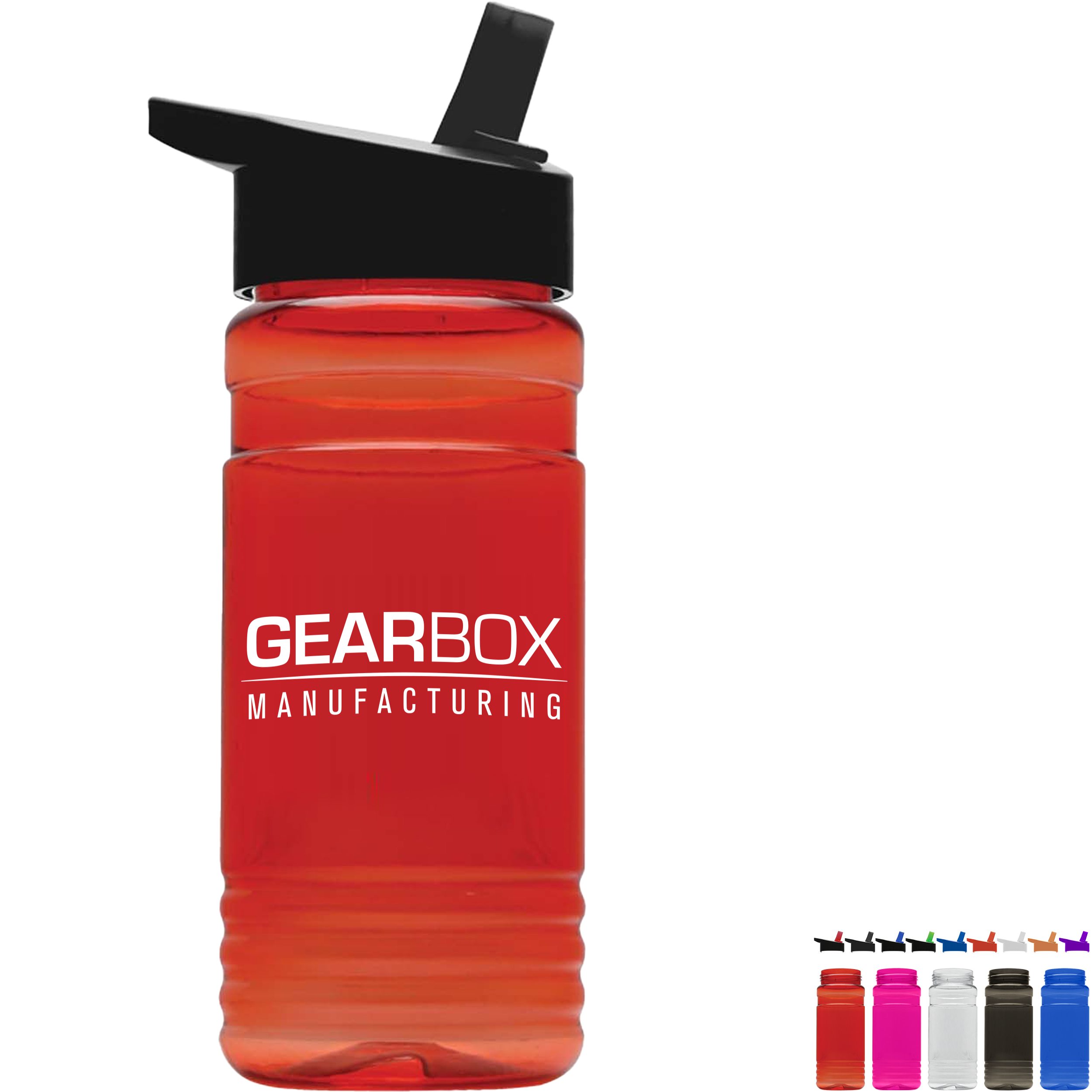 Product Photo 1 Groove Tritan™ Transparent Sports Bottle, 20oz. - Flip Straw Lid