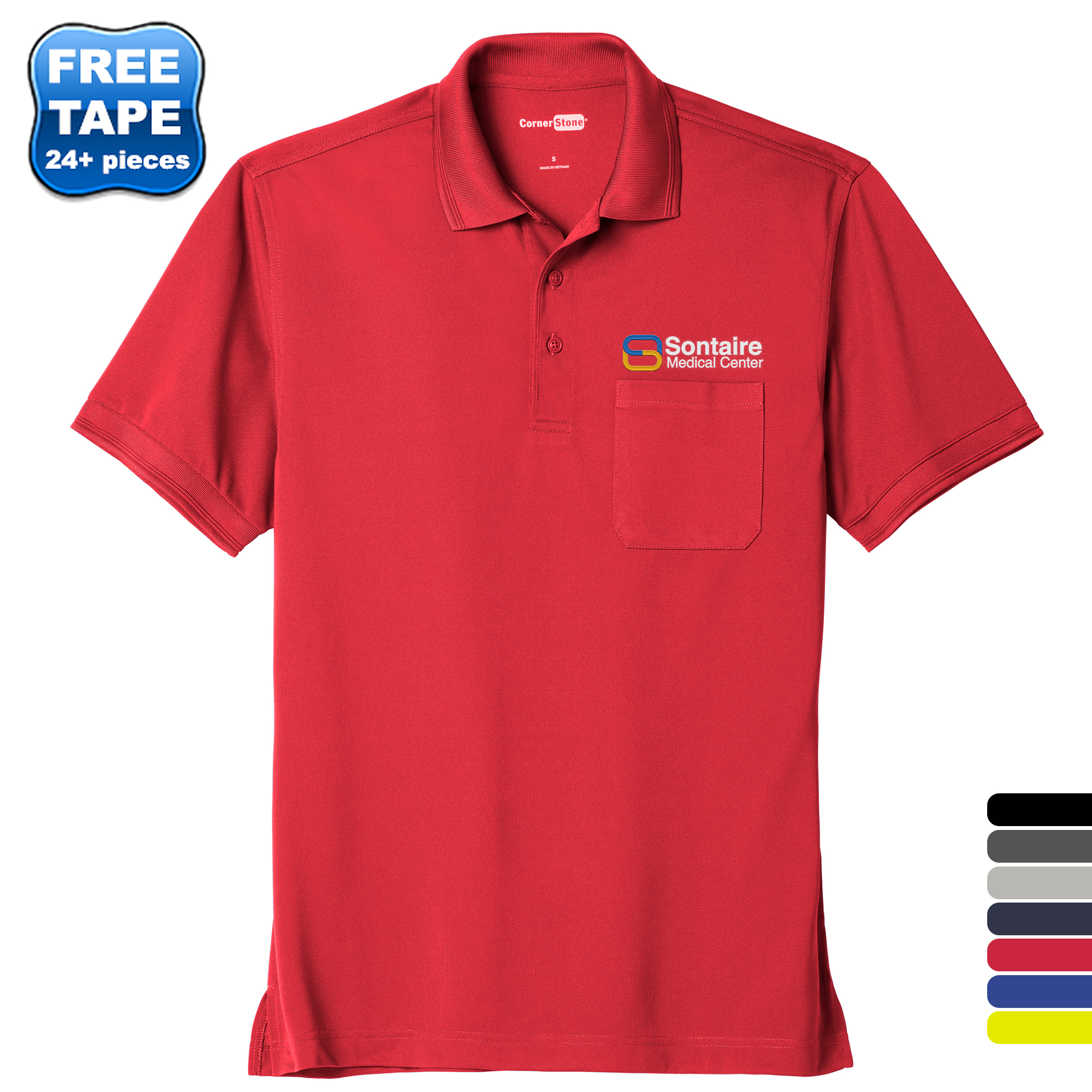 Product Photo 1 CornerStone® Industrial Pocket Pique Men's Polo