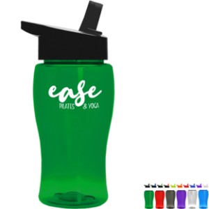 Mini Transparent Sports Bottle, 18oz. - Flip Straw Lid - GY3058