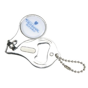 Round Nail Clipper & Bottle Opener Keychain - GO1000