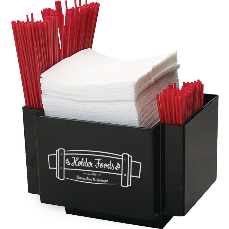 Product Photo 1 Napkin & Straw Table Caddy, 2 Compartments