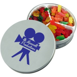 Movie Reel Tin with Gummy Bears, Swedish Fish & Sour Patch Kids - TY6066